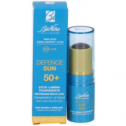 DEFENCE SUN 50+ STICK LABBRA TRASPARENTE 4,5 ML - Farmamood