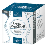 LADY PRESTERIL ASSORBENTI NOTTE CON ALI RIPIEGATI BIODEGRADABILI 10 PEZZI - Farmamood