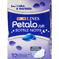 LINES PETALO SOFT SOTTILE NOTTE CON ALI IPOALLERGENICO 12 PEZZI - Farmamood