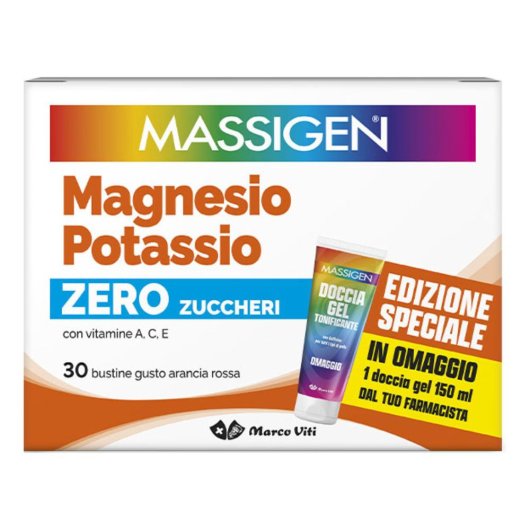 MASSIGEN MAGNESIO POTASSIO SENZA ZUCCHERO 30 BUSTINE EDIZIONE SPECIALE 2025 - Farmamood