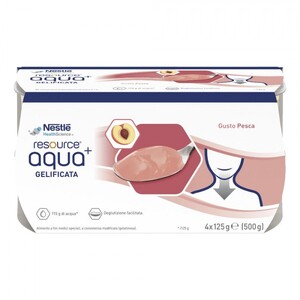 RESOURCE AQUA ACQUA GELIFICATA+PEACH CUP 6 4X125 G - Farmamood