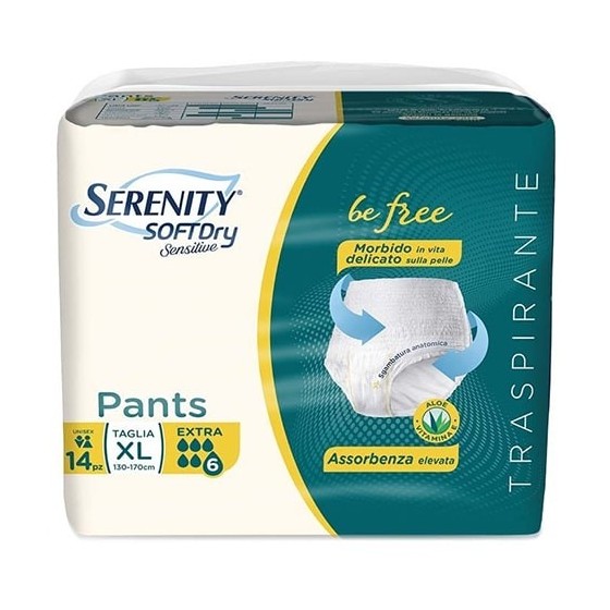SERENITY PANTS SD SENSITIVE BE FREE EXTRA L 14 PEZZI - Farmamood