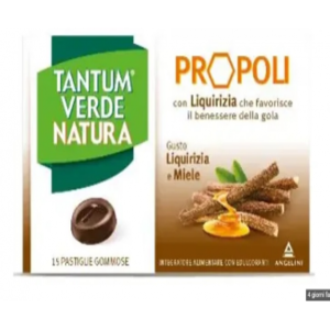 TANTUM VERDE NATURA 15 PASTIGLIE LIQUIRIZIA - Farmamood