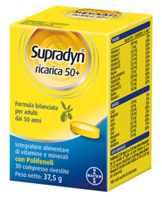 SUPRADYN RICARICA 50+ 30 COMPRESSE - Farmamood