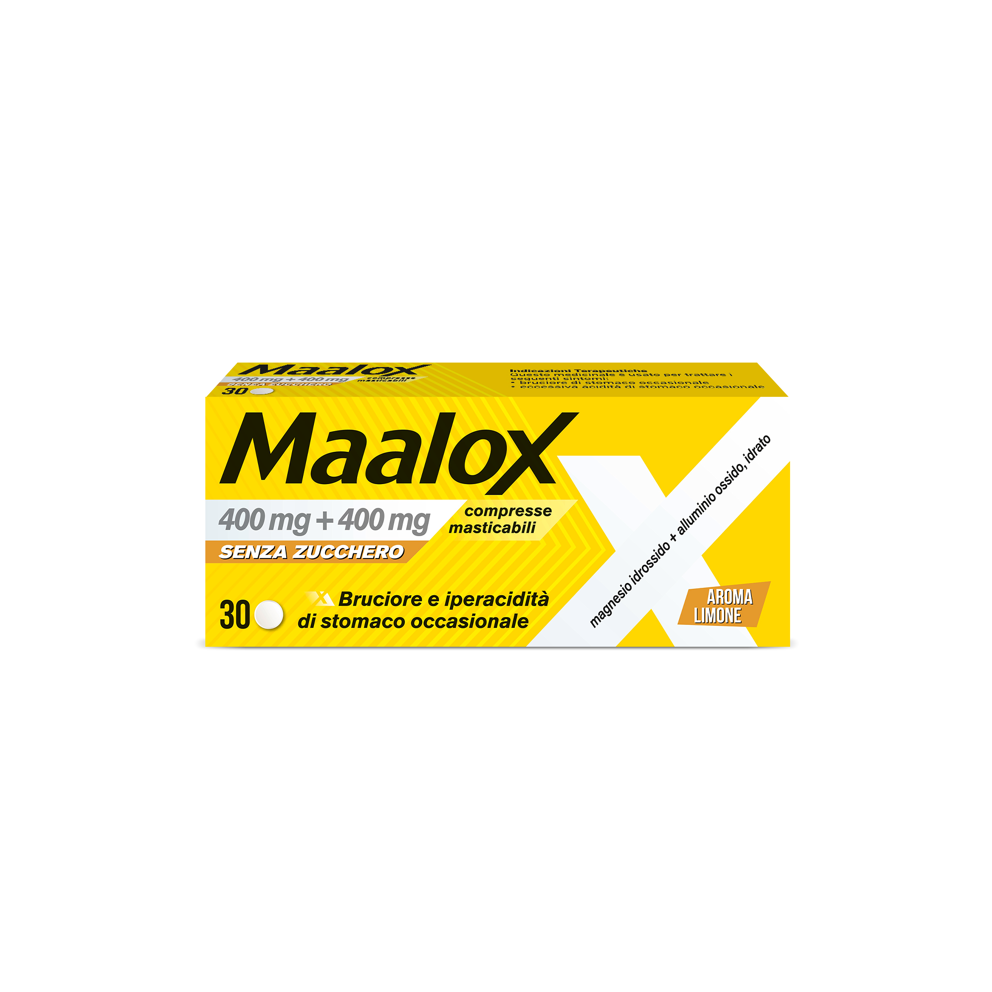 MAALOX*S/Z 30CPR LIMO400+400MG - Farmamood