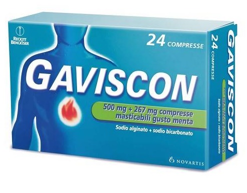 GAVISCON*24CPR MENTA 500+267MG - Farmamood