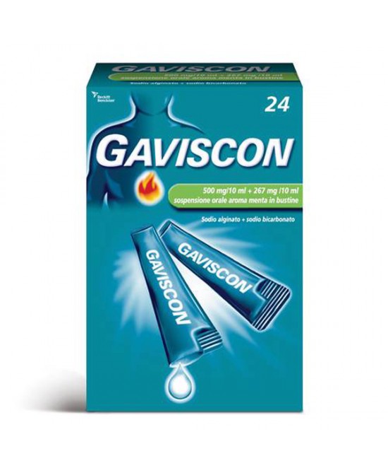 GAVISCON*24BUST 500+267MG/10ML - Farmamood