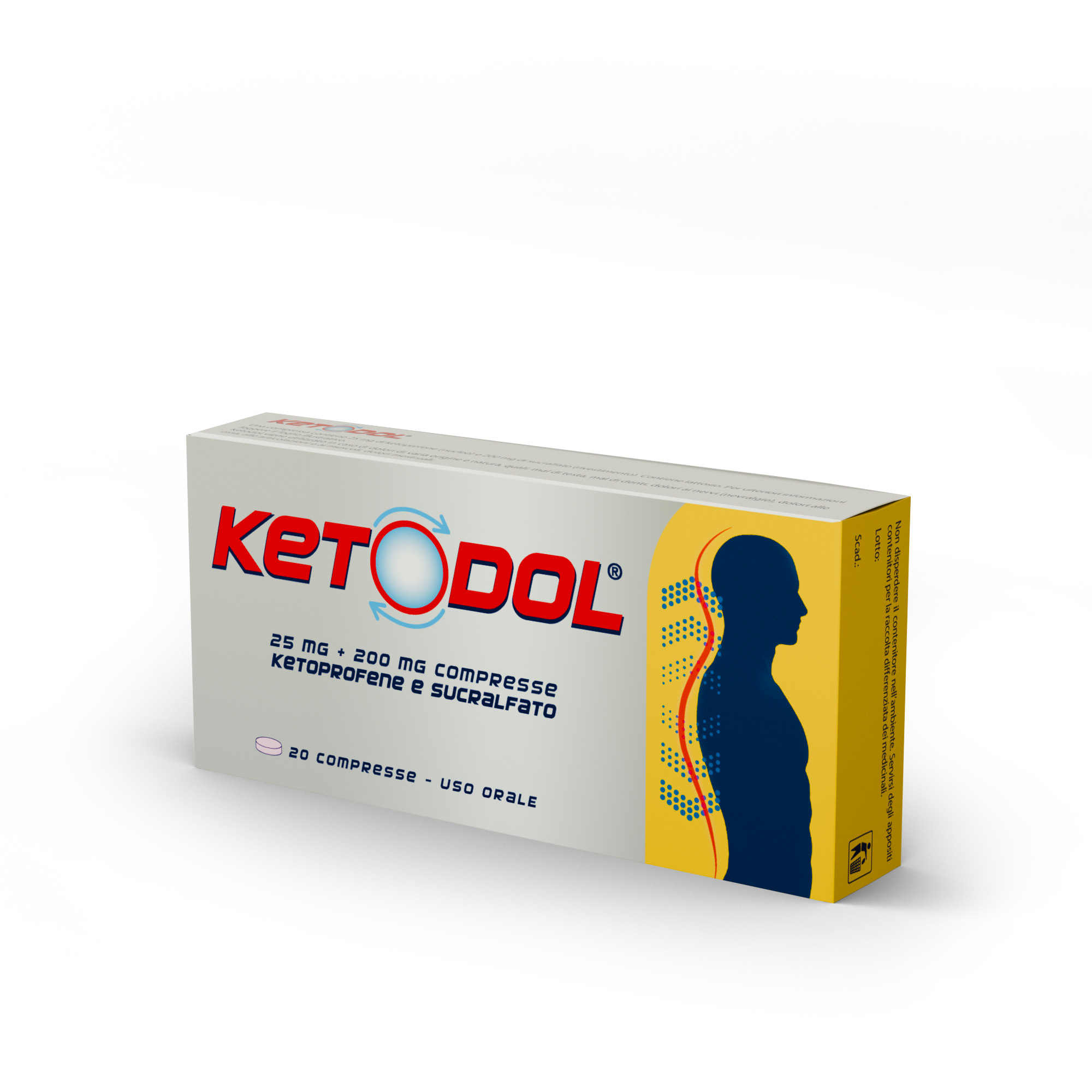 KETODOL*20CPR 25MG+200MG - Farmamood