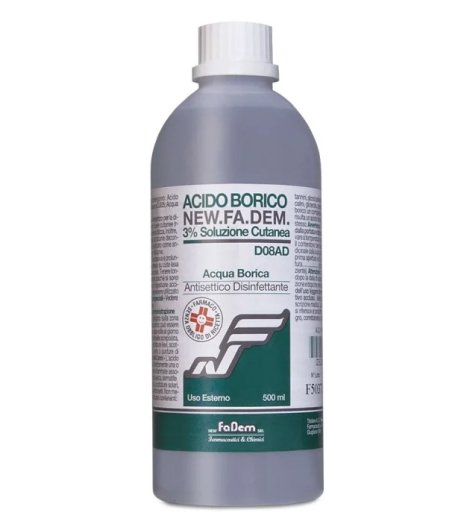 ACIDO BORICO NEW F*3% FL 500ML - Farmamood