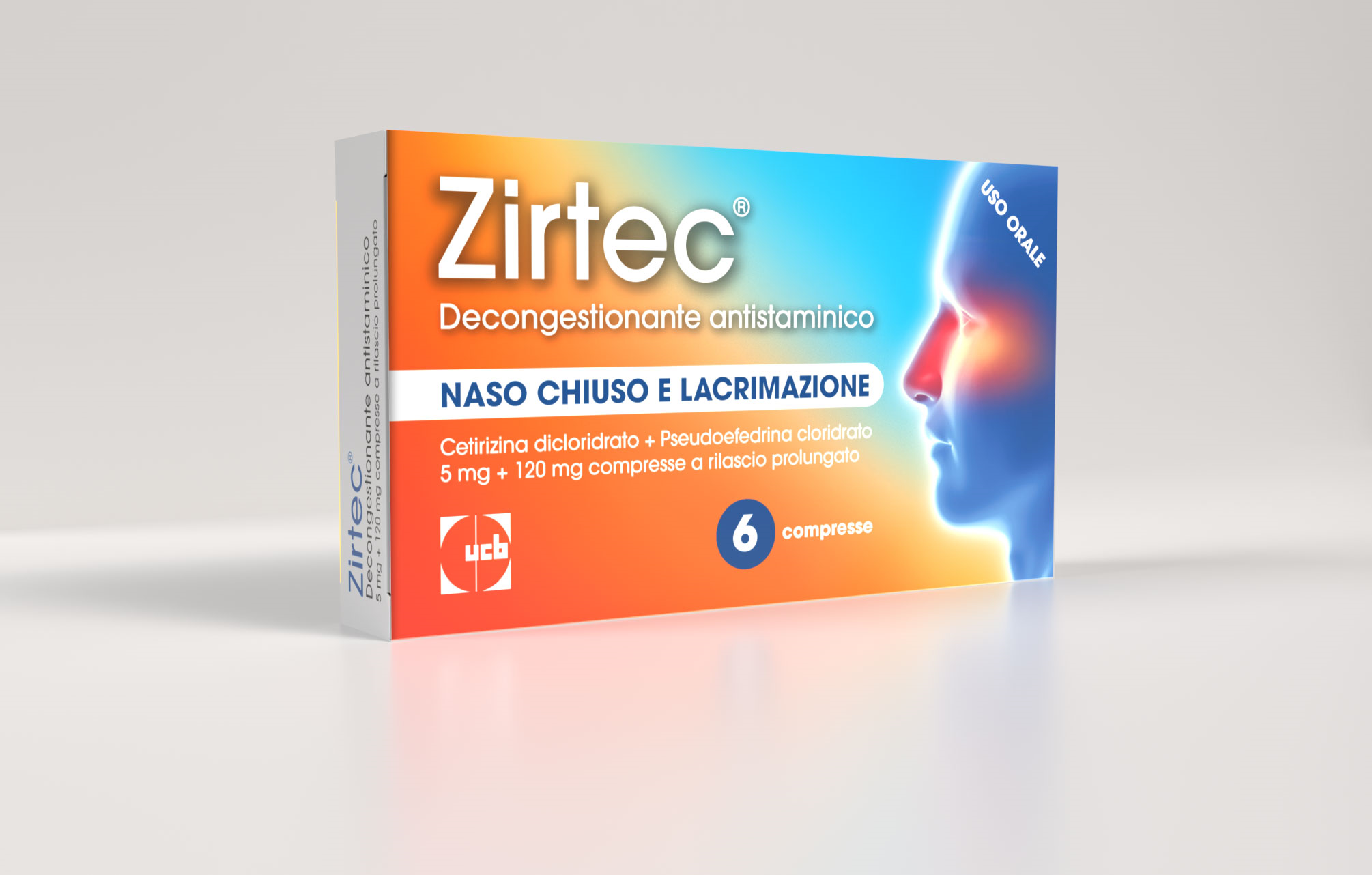 ZIRTEC DECONG ANT*6CPR 5+120MG - Farmamood