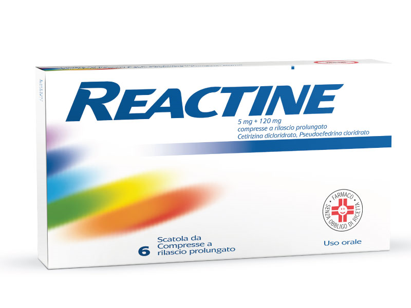 REACTINE*6CPR 5MG+120MG RP - Farmamood