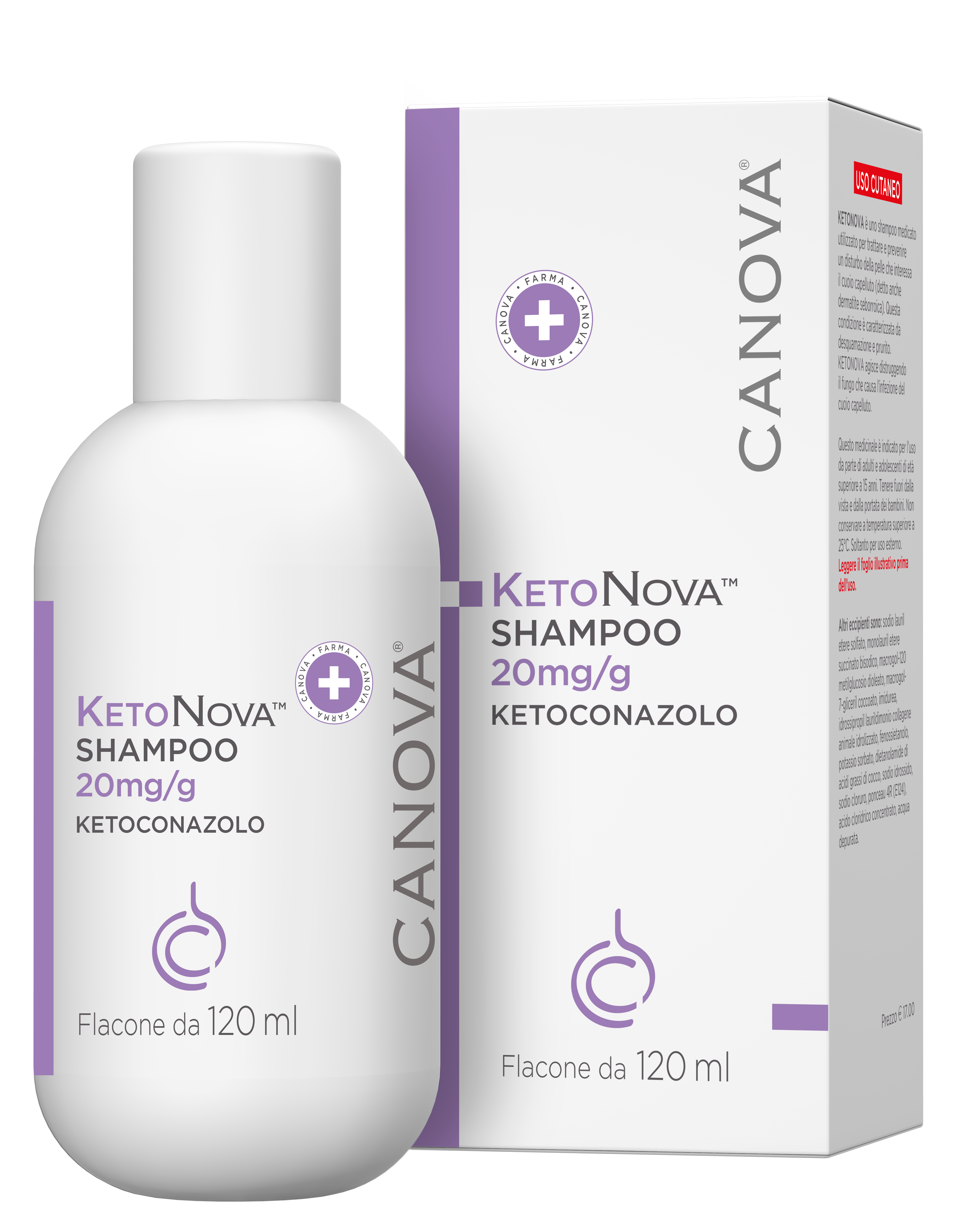 KETONOVA*SHAMPOO 120ML 20MG/G - Farmamood