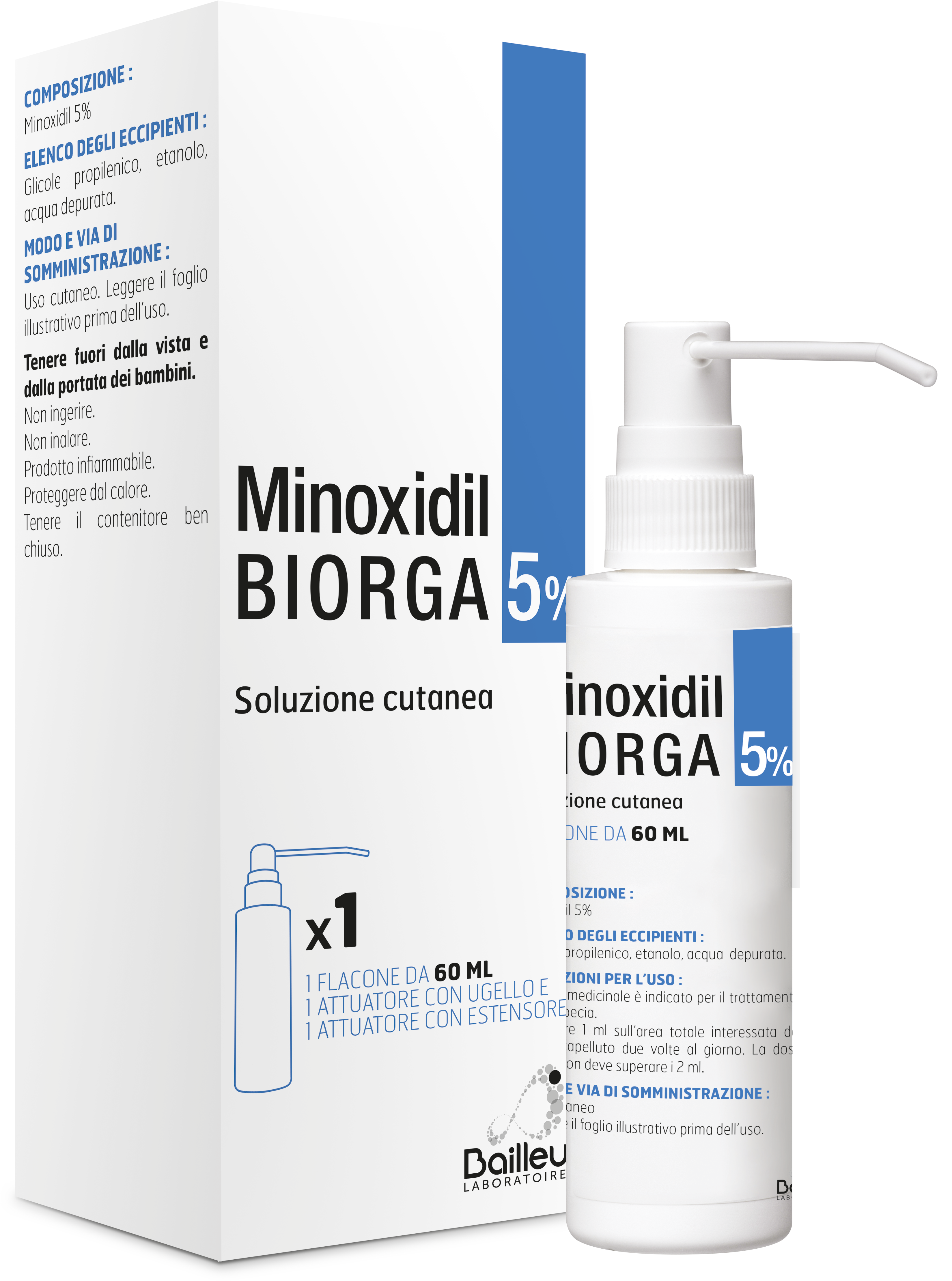 MINOXIDIL BIORGA*SOL CUT60ML5% - Farmamood