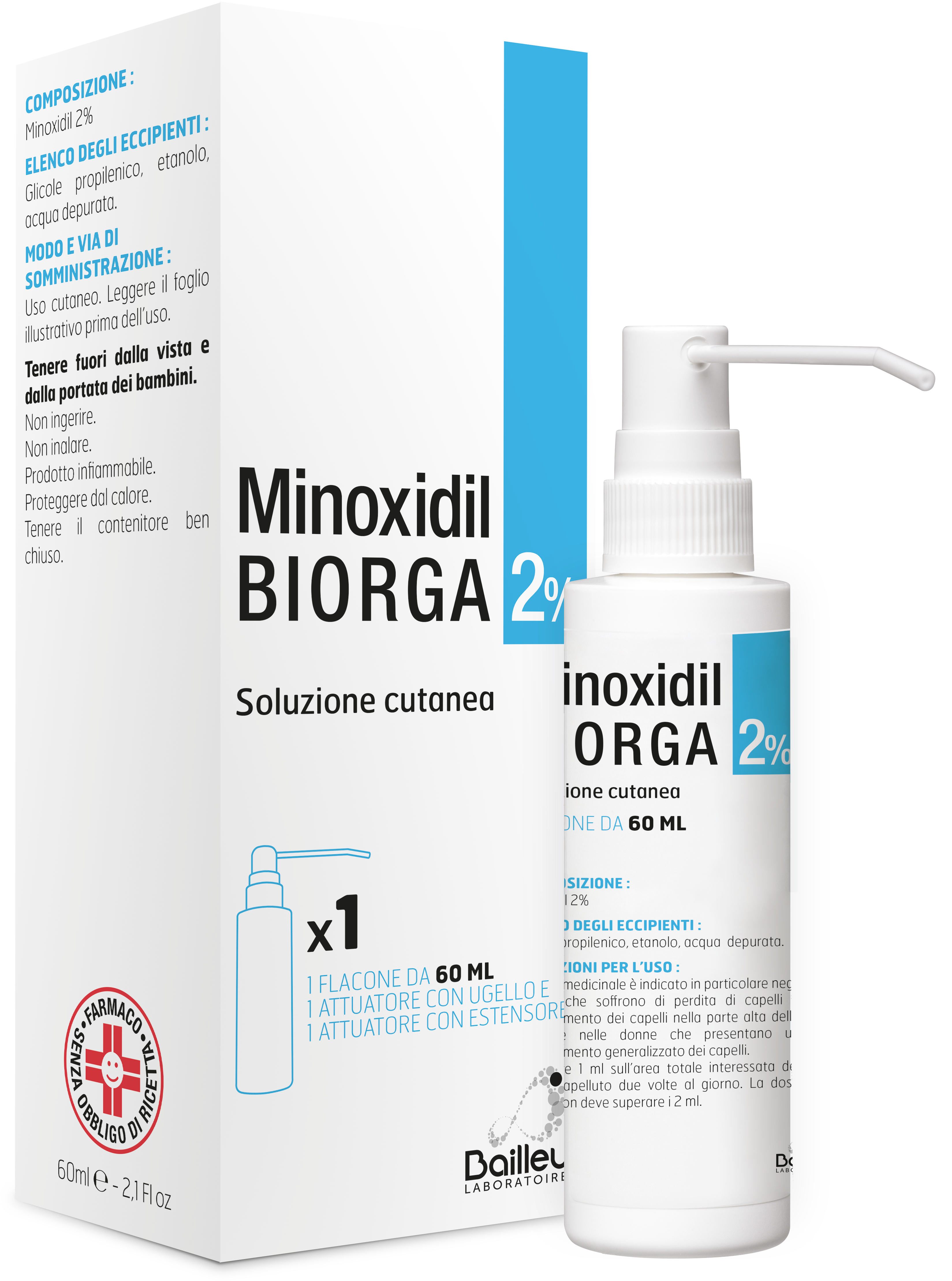 MINOXIDIL BIORGA*SOL CUT60ML2% - Farmamood