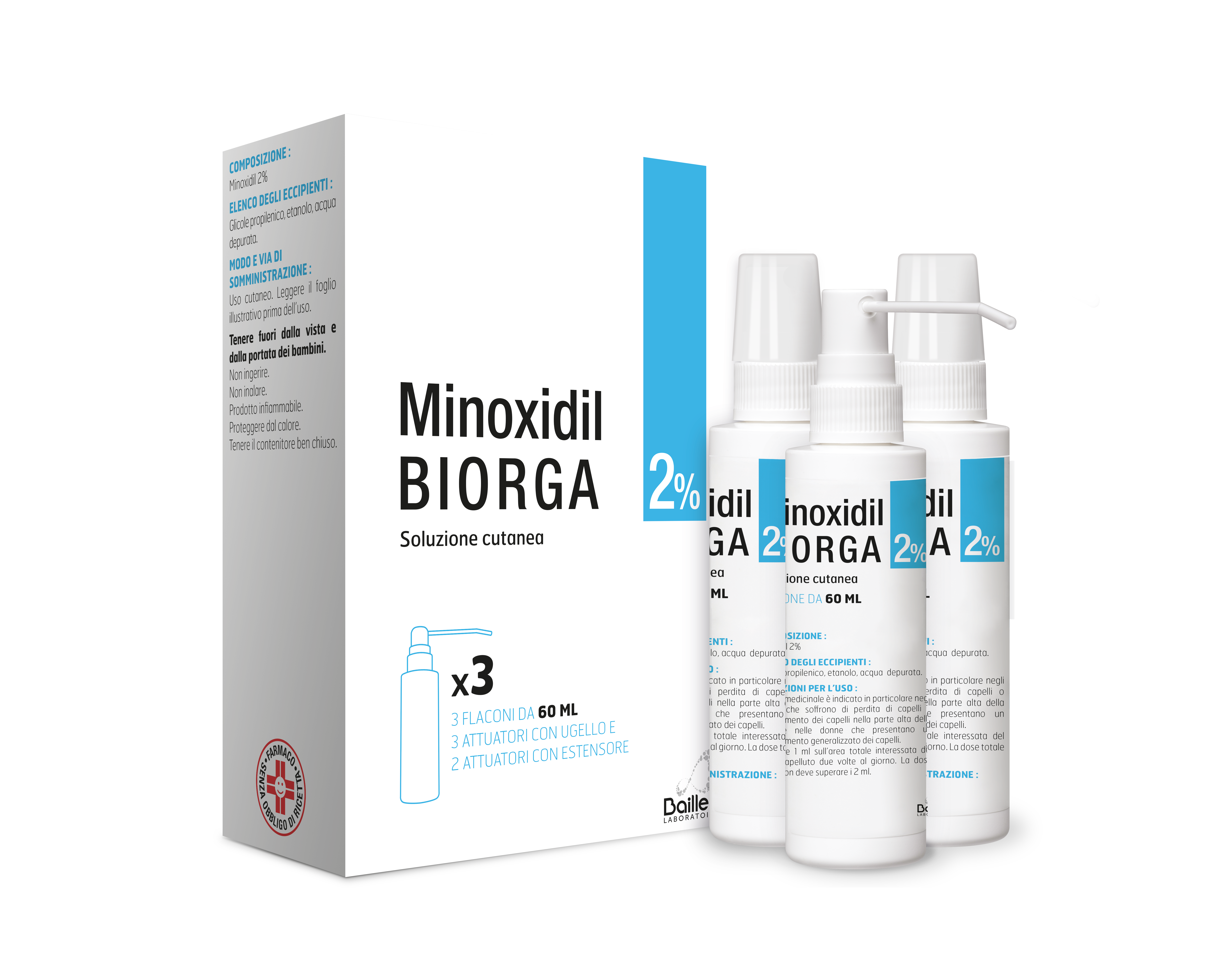 MINOXIDIL BIORGA*SOL CUT 3FL2% - Farmamood