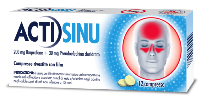 ACTISINU*12CPR 200MG+30MG - Farmamood