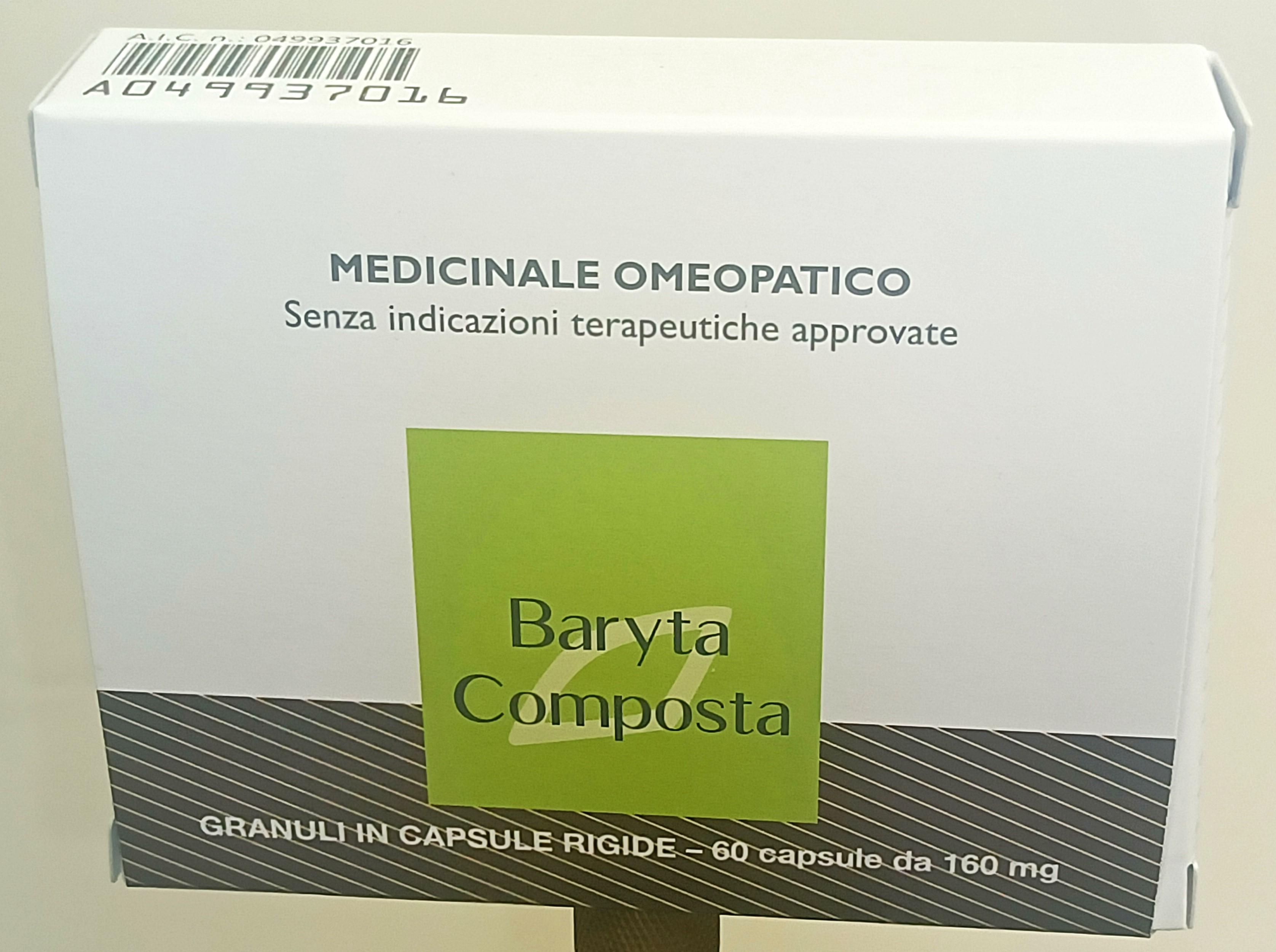 BARYTA COMPOSTA*60CPS 160MG - Farmamood