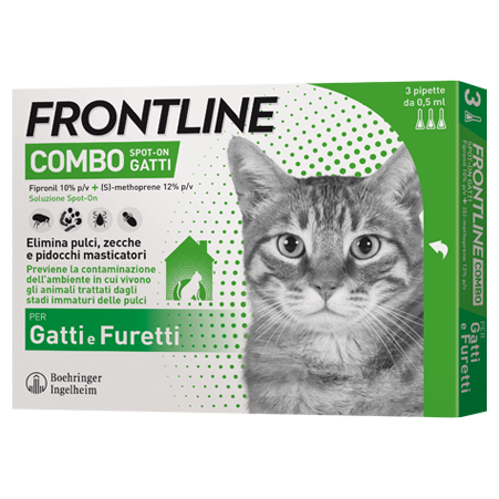 FRONTLINE COMBO*3PIP GATTI/FUR - Farmamood