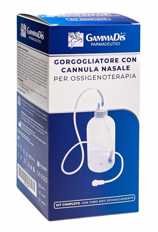 GORGOGLIATORE PER OSSIGENOTERAPIA CON OCCHIALE + CANNULA NASALE - Farmamood