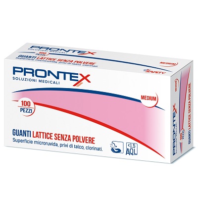 PRONTEX GUANTO IN LATTICE SENZA POLVERE GRANDE 100 PEZZI - Farmamood