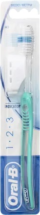 ORALB 123 INDICATOR SPAZZOLINO MANUALE SETOLE 35 MEDIE - Farmamood