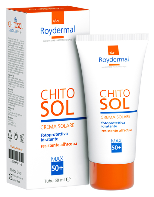 CHITOSOL CREMA SOLARE FP 50+ TUBO 50 ML - Farmamood