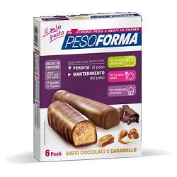 PESOFORMA BARRETTA CIOCCOLATO CARAMELLO 12 X 31 G - Farmamood