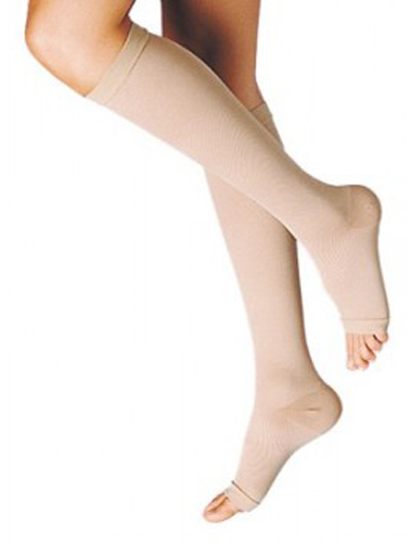 GAMBALETTO TERAPEUTICO DUALSAN A COMPRESSIONE DECRESCENTE KKL1 PUNTA APERTA BEIGE UNISEX 2 1 PAIO - Farmamood