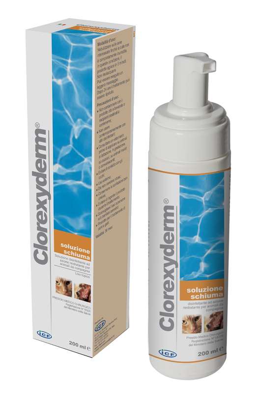 CLOREXYDERM SOLUZIONE SCHIUMA 200 ML - Farmamood