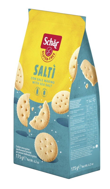 SCHAR SALTI' CRACKER CON SALE MARINO SENZA LATTOSIO 175 G - Farmamood