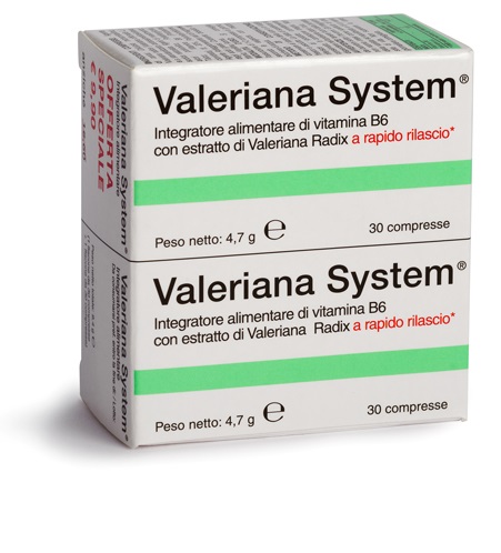 VALERIANA SYSTEM 30 COMPRESSE + 30 COMPRESSE - Farmamood