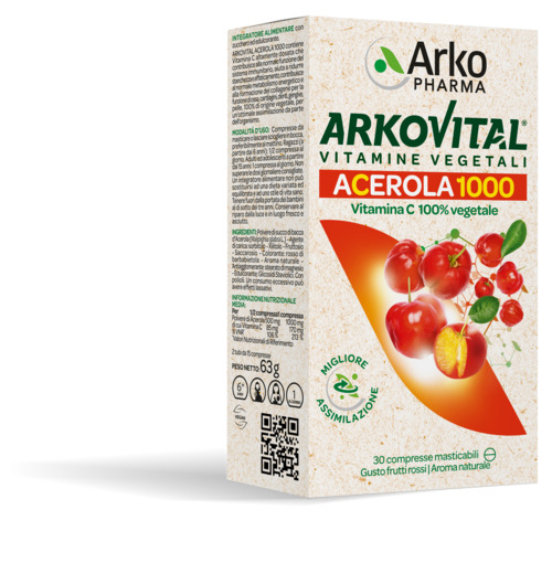 ARKOVITAL ACEROLA 1000 30 COMPRESSE MASTICABILI - Farmamood