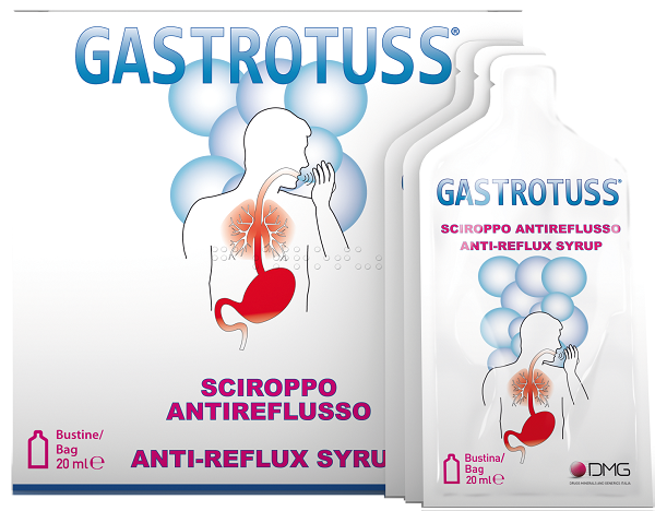 SCIROPPO ANTIREFLUSSO GASTROTUSS 25 BUSTINE MONODOSE 20 ML - Farmamood