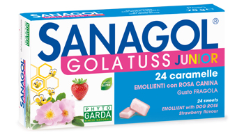 SANAGOL GOLA TUSS JUNIOR FRAGOLA 24 CARAMELLE - Farmamood