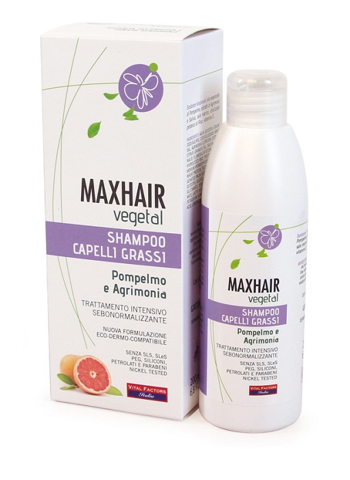 MAXHAIR VEGETAL SHAMPOO CAPELLI GRASSI 200 ML - Farmamood