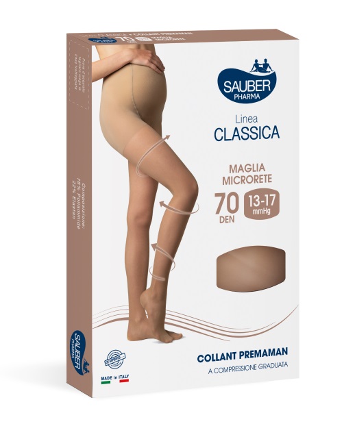 SAUBER COLLANT PREMAMAN 140 DENARI MAGLIA MICRORETE NEUTRO BEIGE 5 LINEA CLASSICA - Farmamood