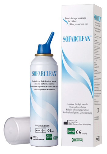 SOLUZIONE FISIOLOGICA SOFARCLEAN 150ML IN BOMBOLETTA PRESSURIZZATA - Farmamood
