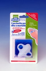 CUSCINETTO PER DITA A MARTELLO REALIZZATO IN GEL DI SILICONEBIANCO SEMITRASPARENTE SAGOMATA PER PROTEGGERE E DISTENDERE LE DITA CONTRATTE IGIENEPIEDE 2 PEZZI - Farmamood