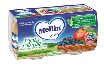 MELLIN OMOGENEIZZATO MELA MIRTILLO 100 G 2 PEZZI - Farmamood
