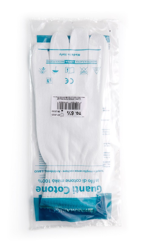 GUANTO CHIRURGICO COTONE FELPATO 6,5 - Farmamood