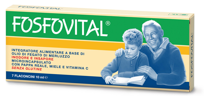 FOSFOVITAL OLIO FEGATO DI MERLUZZO 7 FLACONCINI - Farmamood