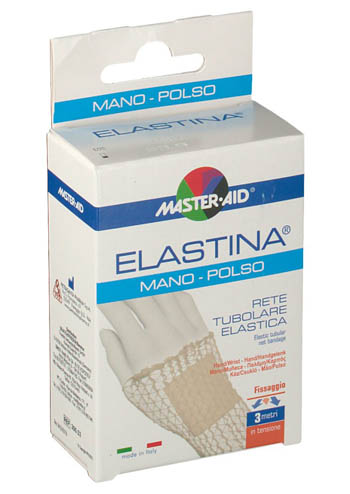 RETE TUBOLARE ELASTICA IPOALLERGENICA MASTER-AID ELASTINA MANO/POLSO 3 MT IN TENSIONE CALIBRO 3 CM - Farmamood