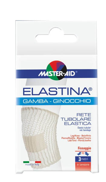RETE TUBOLARE ELASTICA IPOALLERGENICA MASTER-AID ELASTINA GAMBA/GINOCCHIO 3 MT IN TENSIONE CALIBRO 5 CM - Farmamood