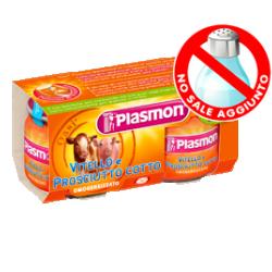 PLASMON OMOGENEIZZATO VITELLO PROSCIUTTO COTTO 80 G X 2 PEZZI - Farmamood