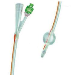CATETERE FOLEY IN SILICONE TRASPARENTE A 2 VIE CON PALLONCINO 5-10ML DIAMETRO CH16 5,33MM LUNGHEZZA 40CM - Farmamood