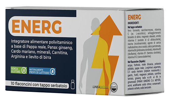 ENERG 10 FLACONCINI 10 ML CON TAPPO SERBATOIO - Farmamood