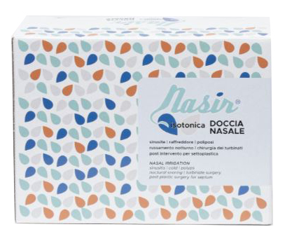 SOLUZIONE FISIOLOGICA ISOTONICA STERILE NASIR IN SCATOLA CON10 SACCHE VERSIONE LUER LOCK DA 250ML - Farmamood