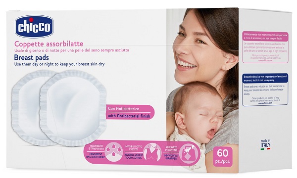 CHICCO COPPETTA ASSORBILATTE ANTIBATTERICA 60 PEZZI - Farmamood