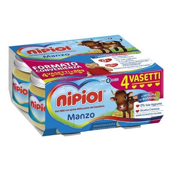 NIPIOL OMOGENEIZZATO MANZO 4 X 80 G - Farmamood