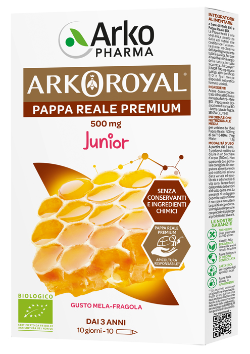ARKOROYAL PAPPA REALE BIOLOGICA 500 MG 10 UNICA DOSE - Farmamood